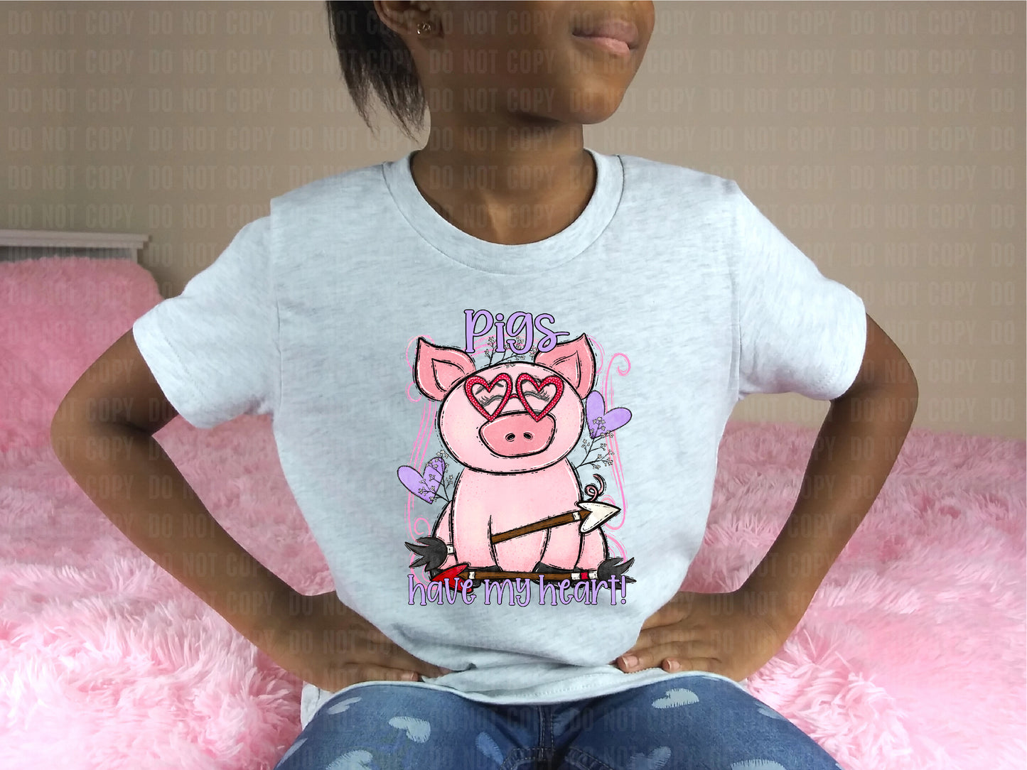 Youth Pigs have my heart T-shirt