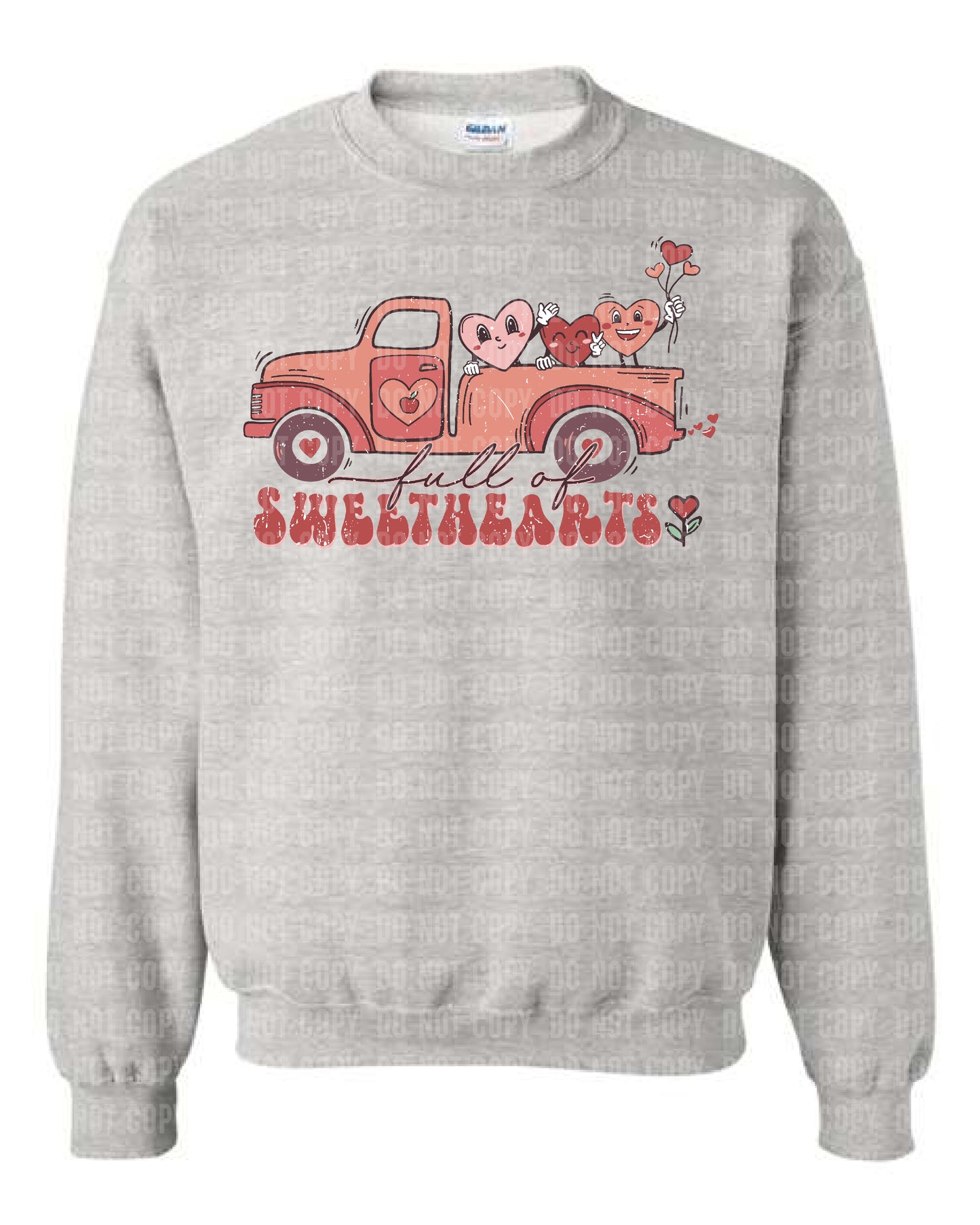 Full of Sweethearts Ash Grey Sweatshirt