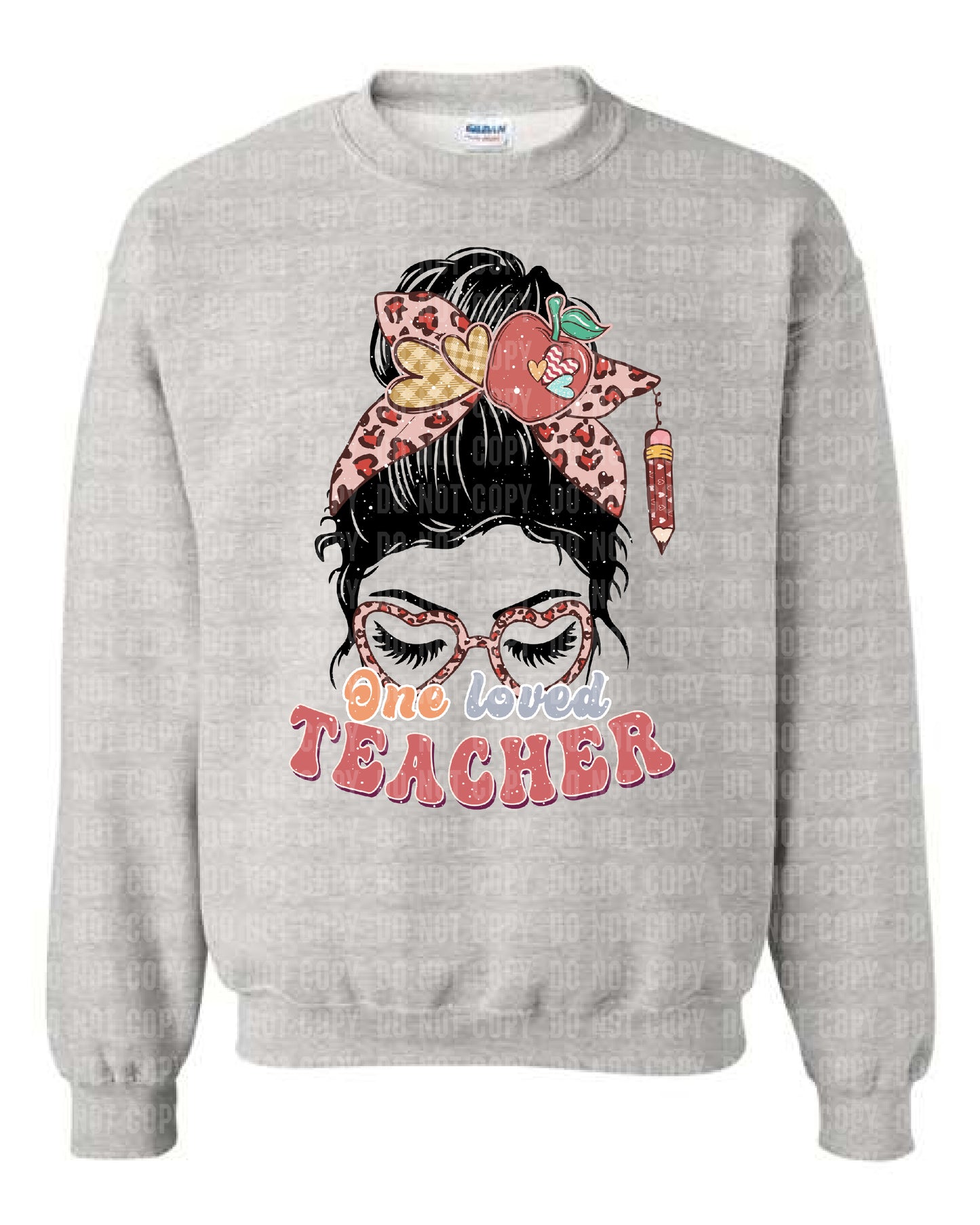 One Loved Teacher Ash Grey Sweatshirt