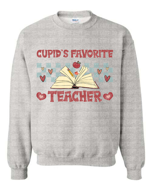 Cupid's favorite Teacher Ash Grey Sweatshirt