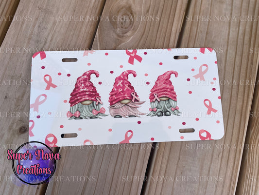 Breast Cancer Gnomes license plate