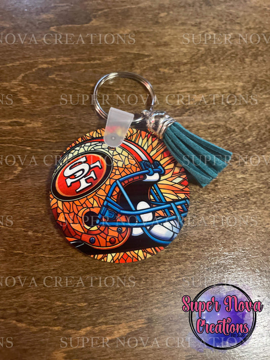 49ers Football Team Keychain