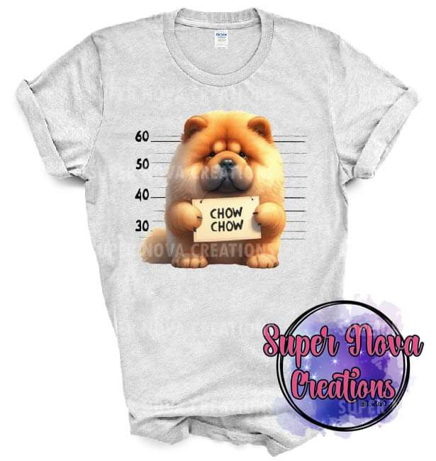 Chow Chow Dog Mugshot Design