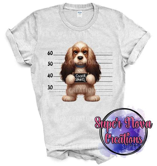 Cocker Spaniel Dog Mugshot Design