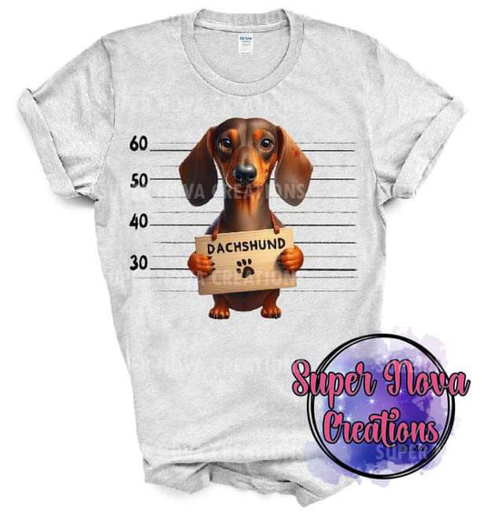 Dachshund Dog Mugshot Design