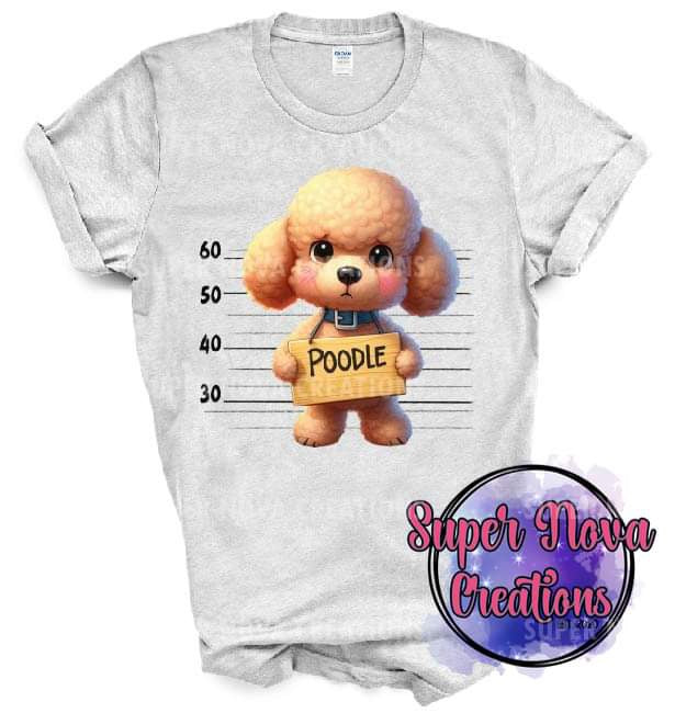 Poodle Dog Mugshot Design