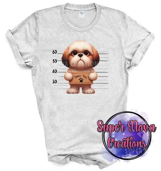 Shih Tzu Dog Mugshot Design