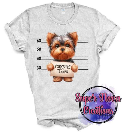 Yorkshire Terrier Dog Mugshot Design