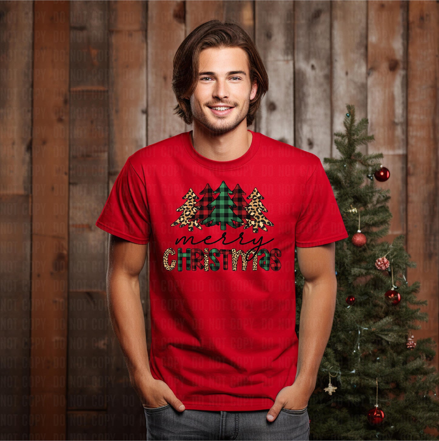 Merry Plaid Christmas Unisex T-shirt