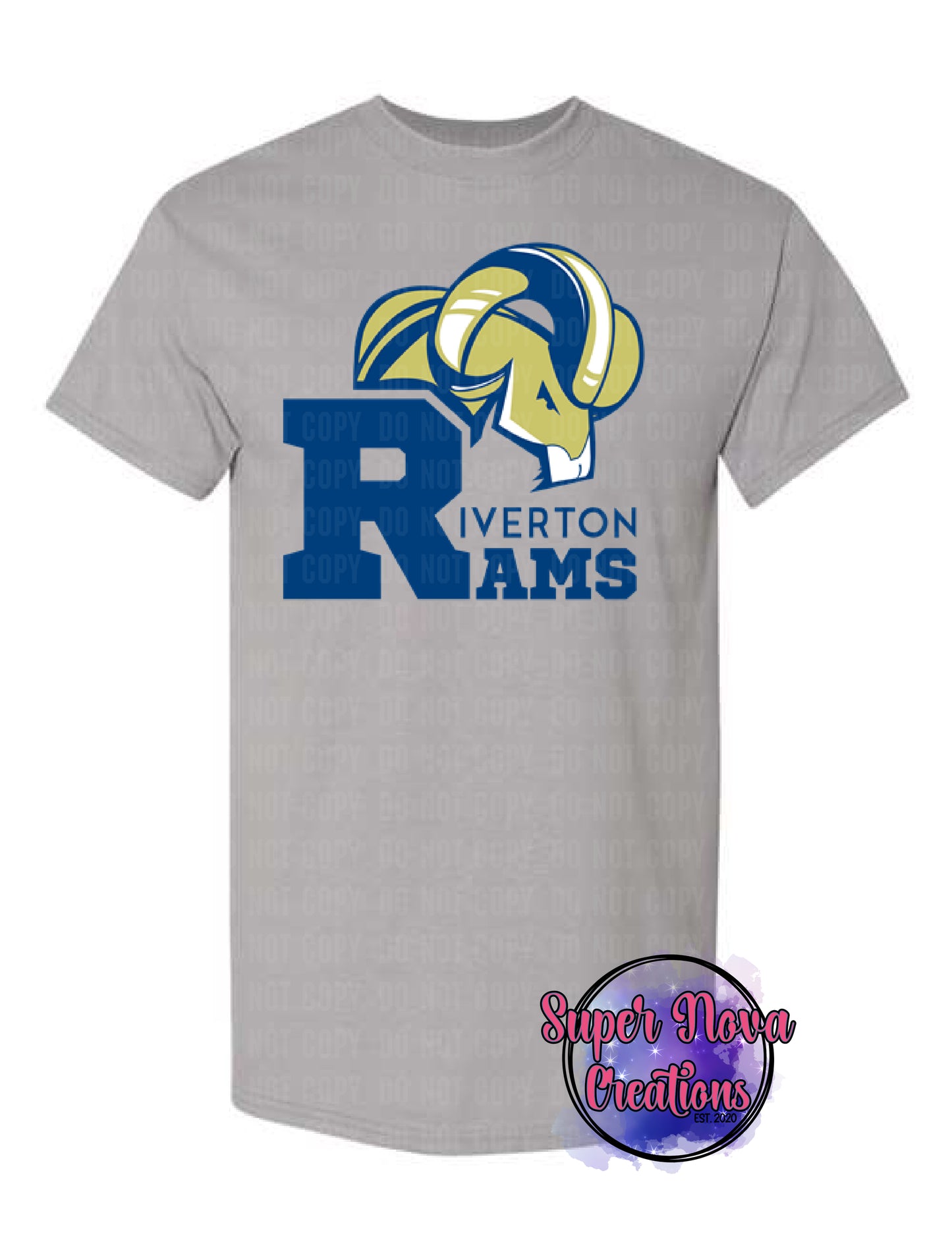 Riverton Rams Mascot on Grey