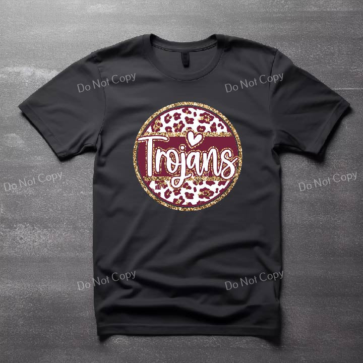 Trojans Logo Gold Glitter