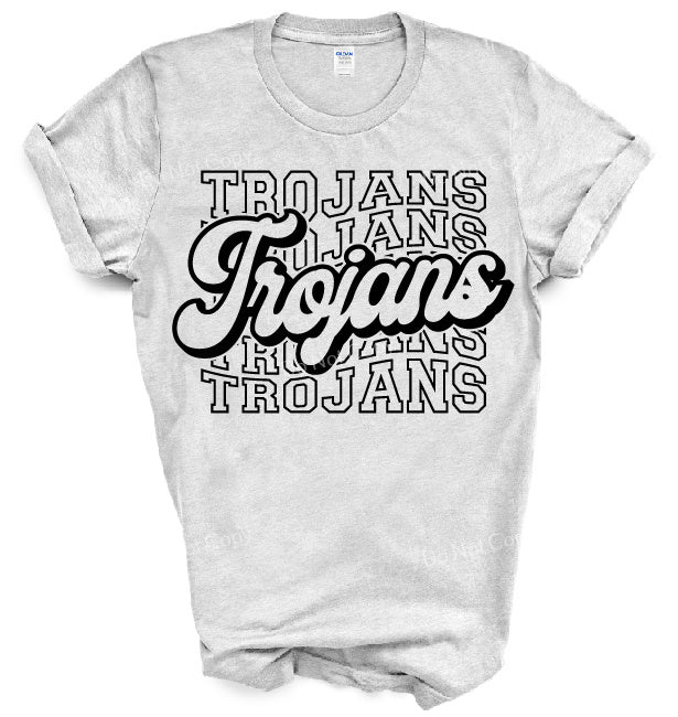 Trojans Words Grey