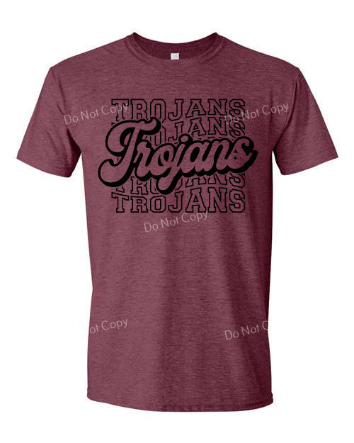 Trojans Words Maroon